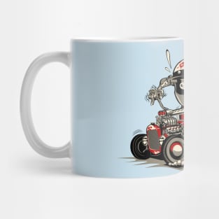 Cartoon retro rat rod Mug